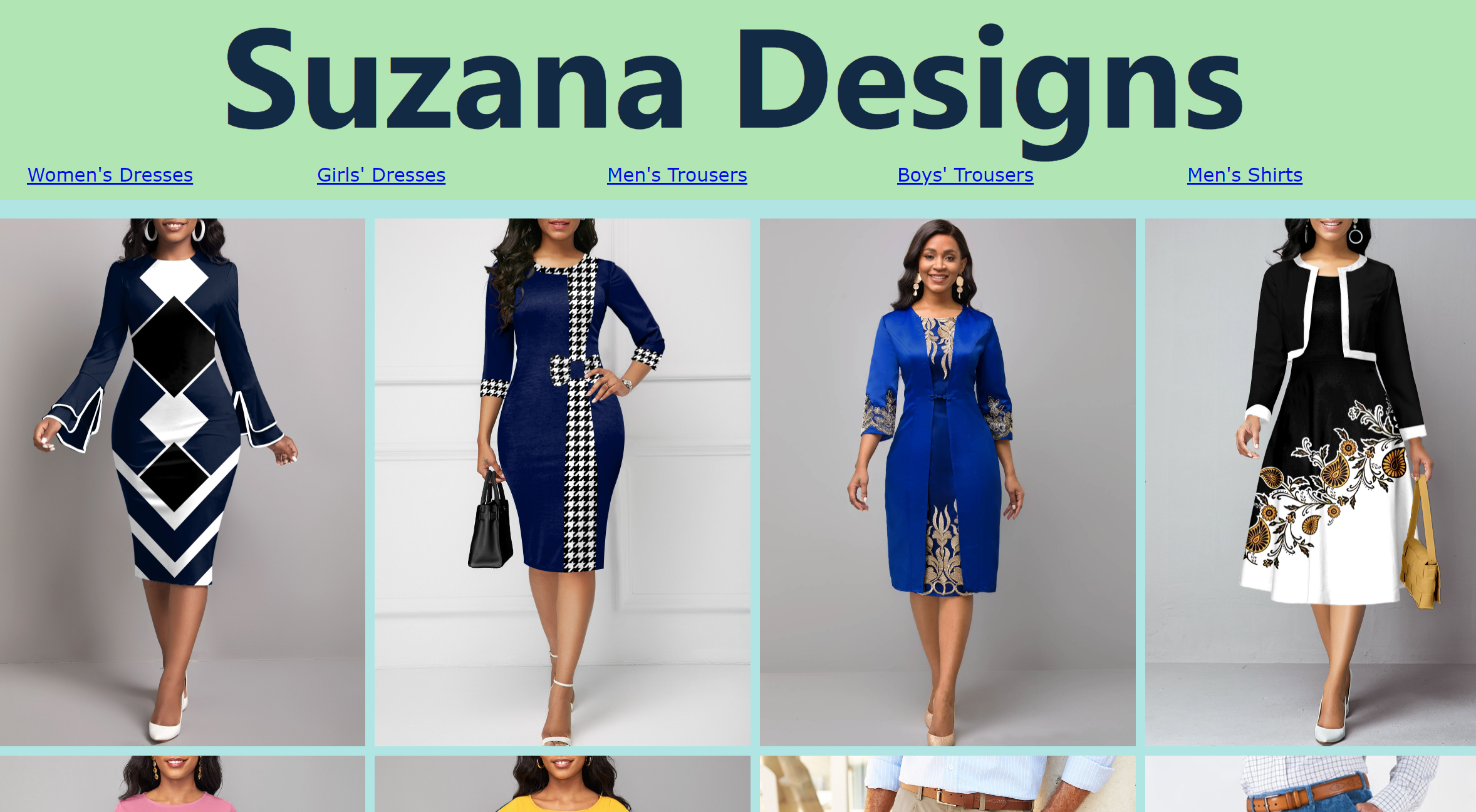 A project on designing an online clothing shop using HTML and CSS.